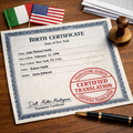 Traduzione giurata certificato di nascita